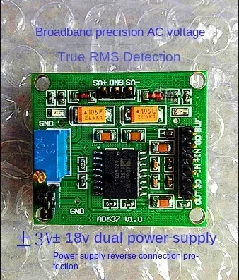 

AD637 Module Precision Ac True RMS/peak Detection Built-in LPF Official Line Responds Quickly
