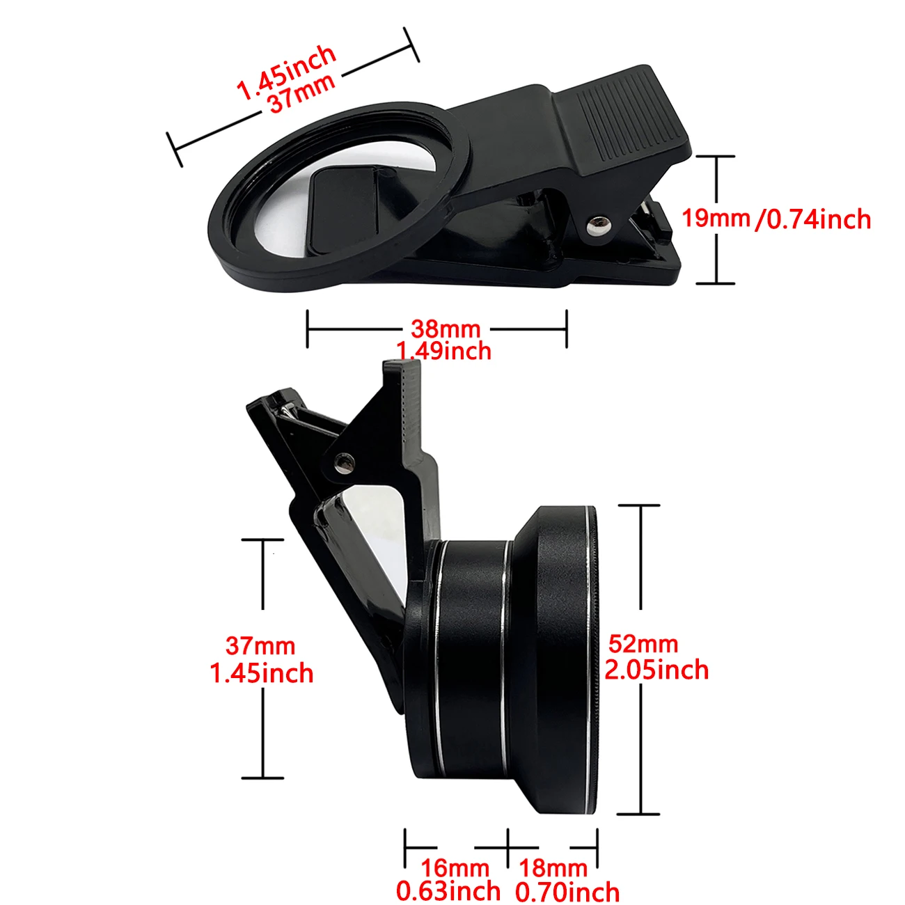 2 IN 1 レンズユニバーサルクリップ 37 ミリメートル携帯電話レンズ 0.6X 超広角 + 15X HD モバイルマクロレンズ iPhone 13 11 14 プロ