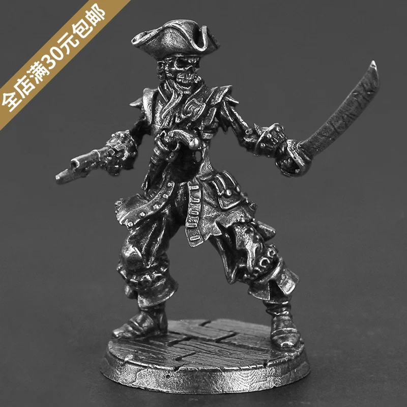 Metalen Piraat Soldaat Actiefiguren Model Bordspel Stuk Miniatuur Ornament Accessoires Eindspeelgoed voor Jongens Desktop Beeldje