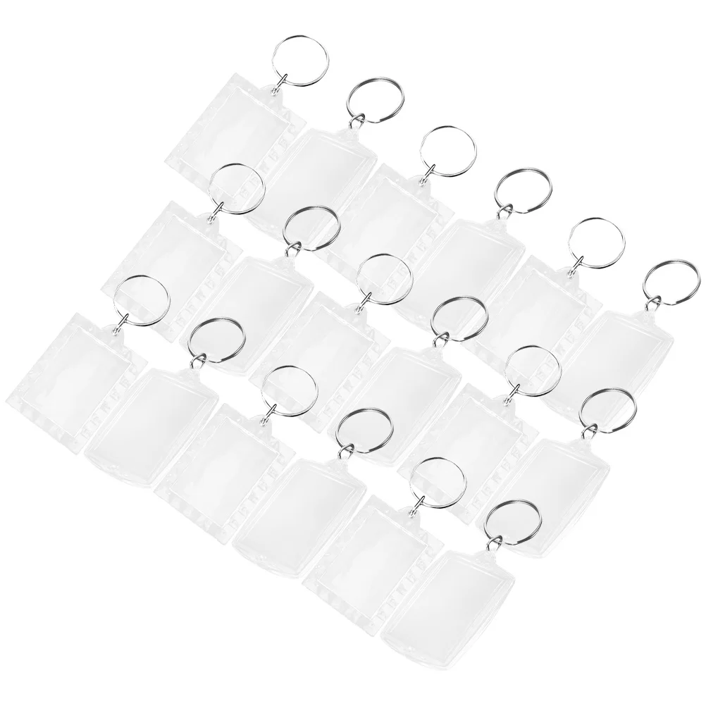 

50Pcs Acrylic Blank Keychains Photo Keyring Holders for Portable Durable Decor Photo Keychain Acrylic Keychain