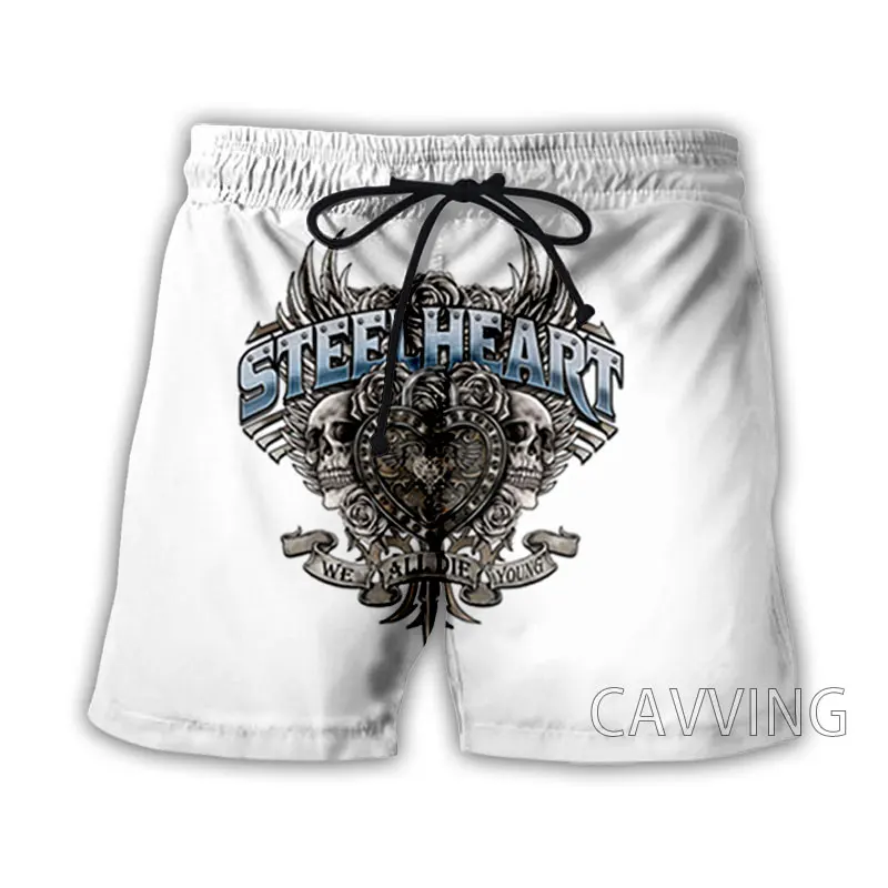 New Fashion Women/Men's  3D Print  Steelheart  Band  Summer Beach Shorts  Streetwear Men Quick Dry Vacation Casual Shorts