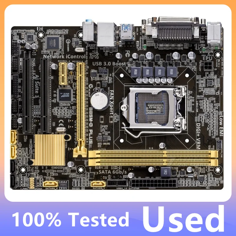 

B85m-d Plus B85 Slot Lga 1150 I7 I5 I3 Ddr3 16g Sata3 Micro Atx Desktop Board 100% Original Testing