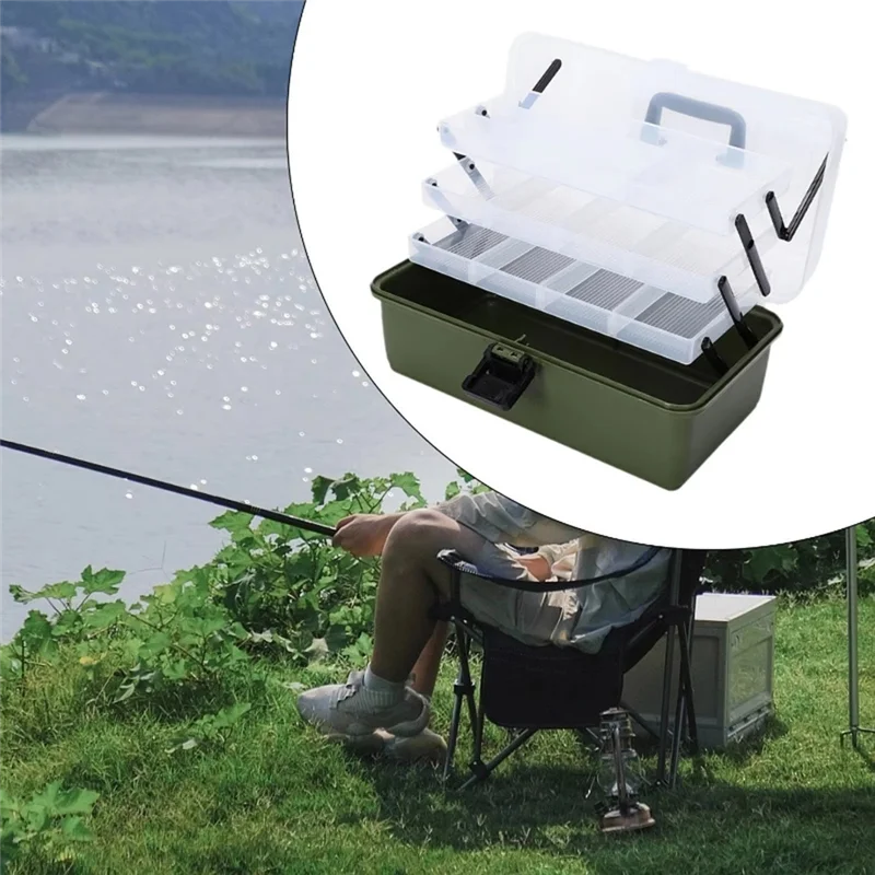 -A89Z Portable Fishing Tackle Storage Box Adjustable Compartments Ideal For Outdoor Fishing Gear
