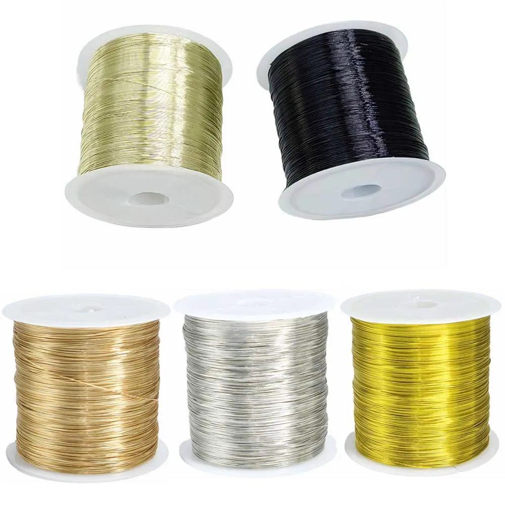100M/Roll 0.3/0.4mm Color Metal Wire For Bracelet Necklace DIY Colorfast Beading Wire Jewelry Cord String Handcraft Making image 4