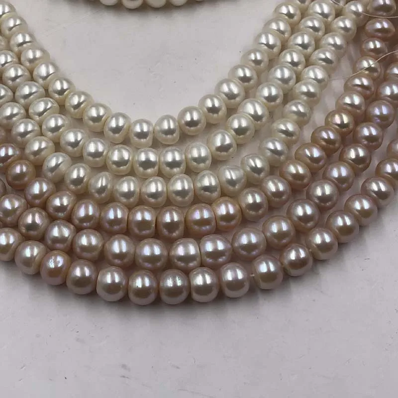 

[ELEISPL 3 Strands 11-12mm Bread Shape Fresh Water Loose Pearl Strings #22010292