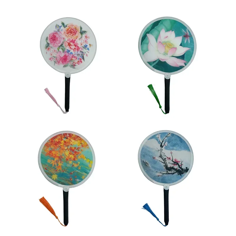 

Appearing Round Fan (Set of 4) By Angel Party Magic Tricks Folded Fan Production Magia Stage Illusions Gimmicks Mentalism Props
