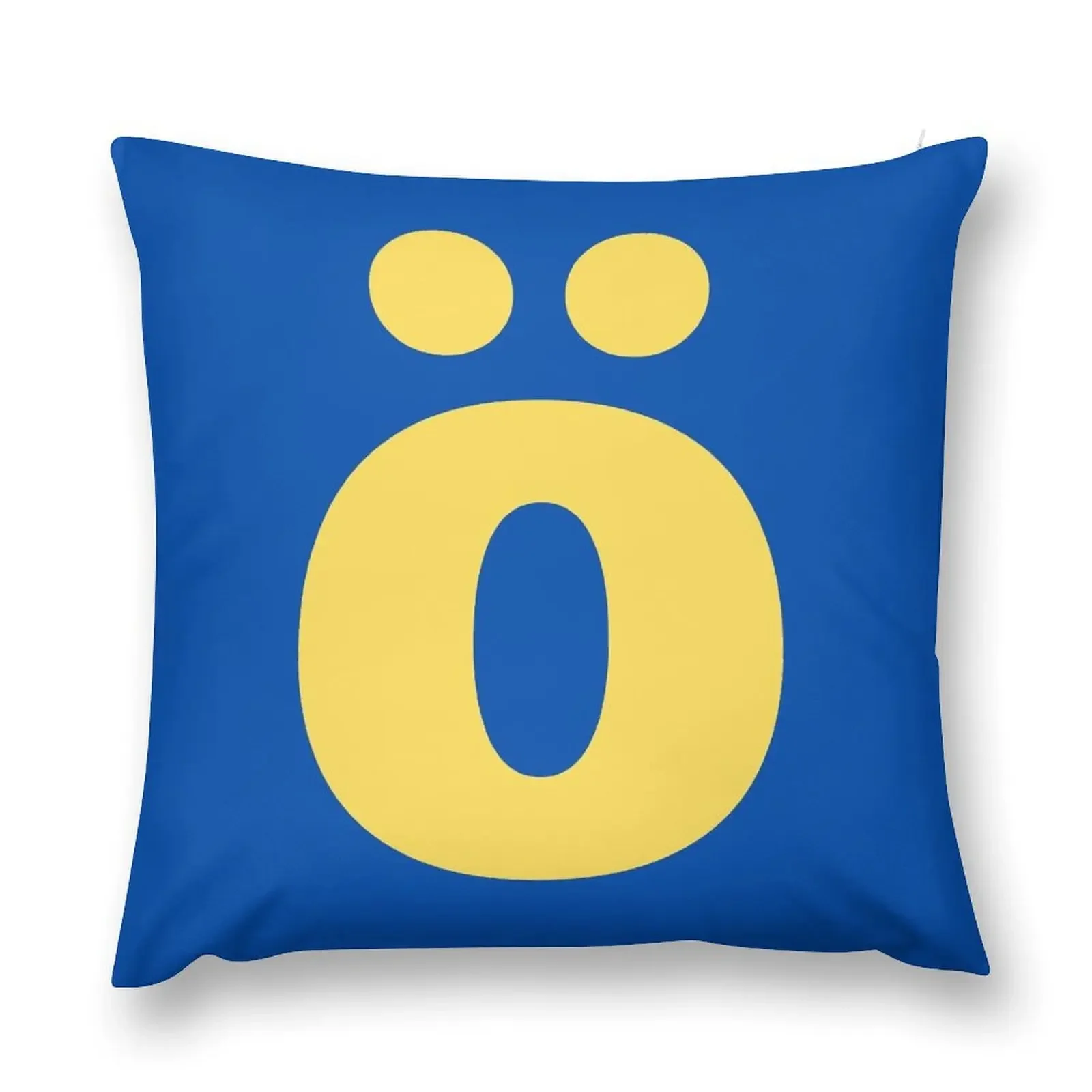 ?, letter umlaut, German, Swedish, Finnish, Hungarian, Estonian, Turkish, letter alphabet Throw Pillow Cushion Cover pillow