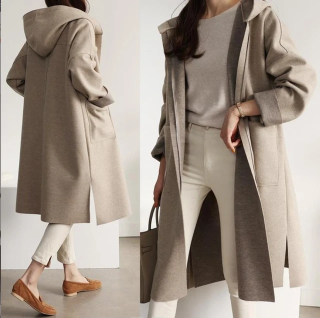 Zara Manteau a Capuche Ample en Laine et Melanges pour Femme Veste Decontractee Nouvelle Collection Automne 2023 AliExpress