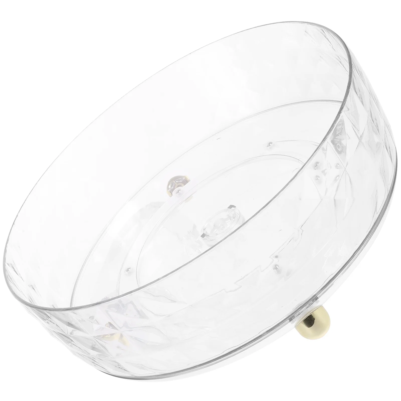 

Rotating Storage Tray Large Capacity Transparent Multi Functional Kitchen Bathroom Vanity Organizer For Makeup Condiment