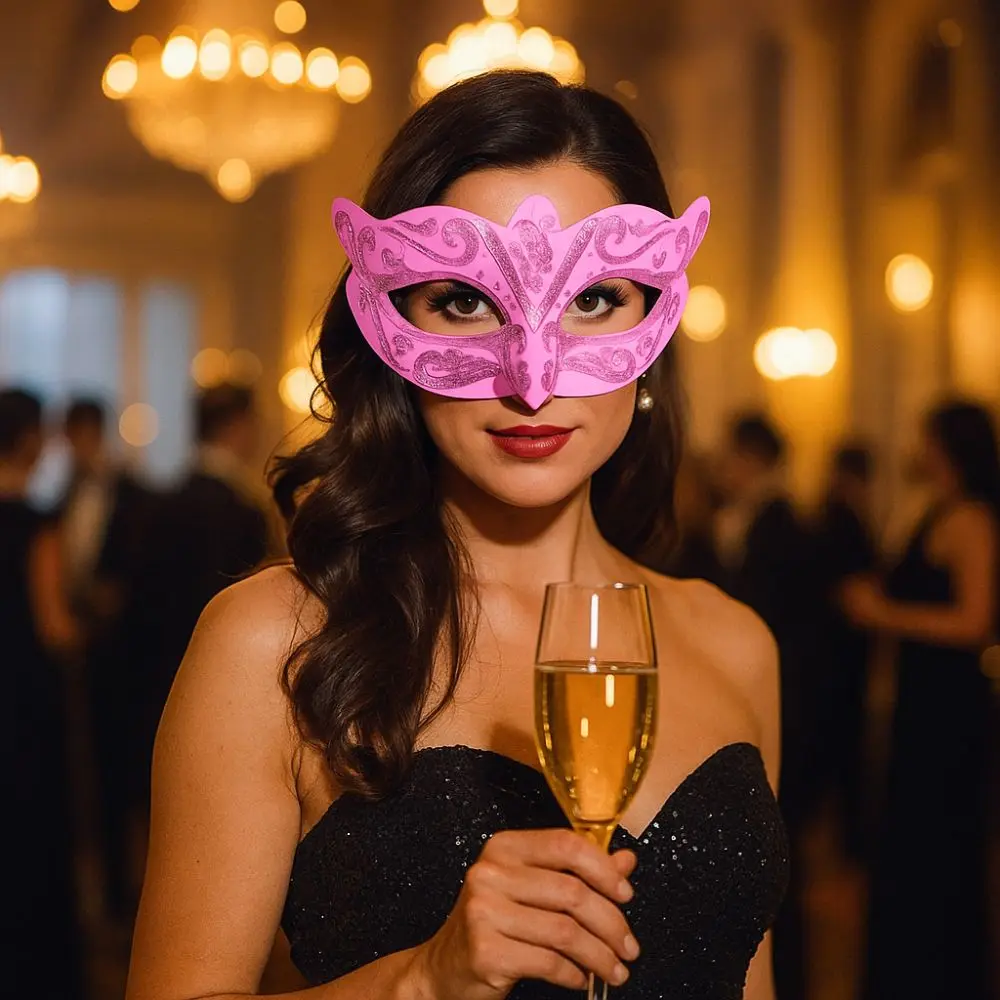 Party Cosplay Requisiten Halloween Masken Halbe Gesichtsmaske Kunststoff Glitzer Maske Die Phantom Dancer Maske Karneval Kostüm Requisiten