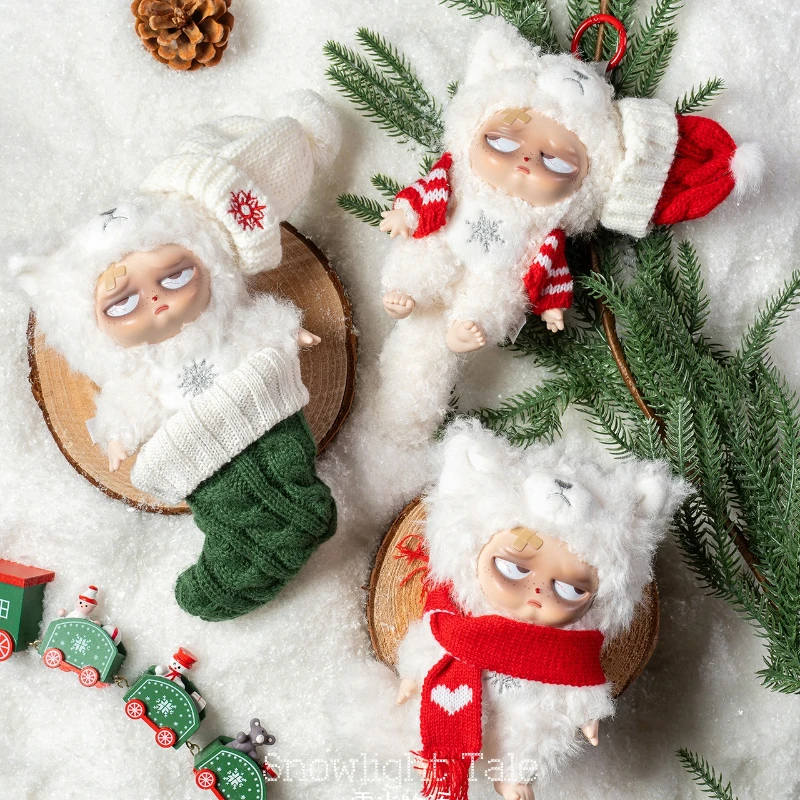 Świąteczna Limitowana Edycja Sleepless Grumpipi Snowlight Tale Series Blind Box Figurki Winylowe Anime Mystery Box Zawieszka Biały Grumpipi