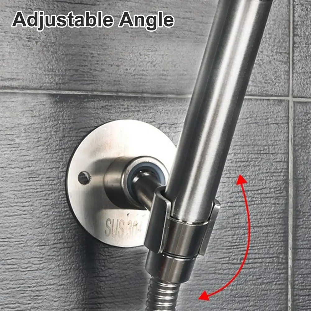 Shower Head Holder Wall-mounted Anti-slip Punch-free Adjustable Angle Shower Shelf Bathroom Universal Shower Head Fixing Base