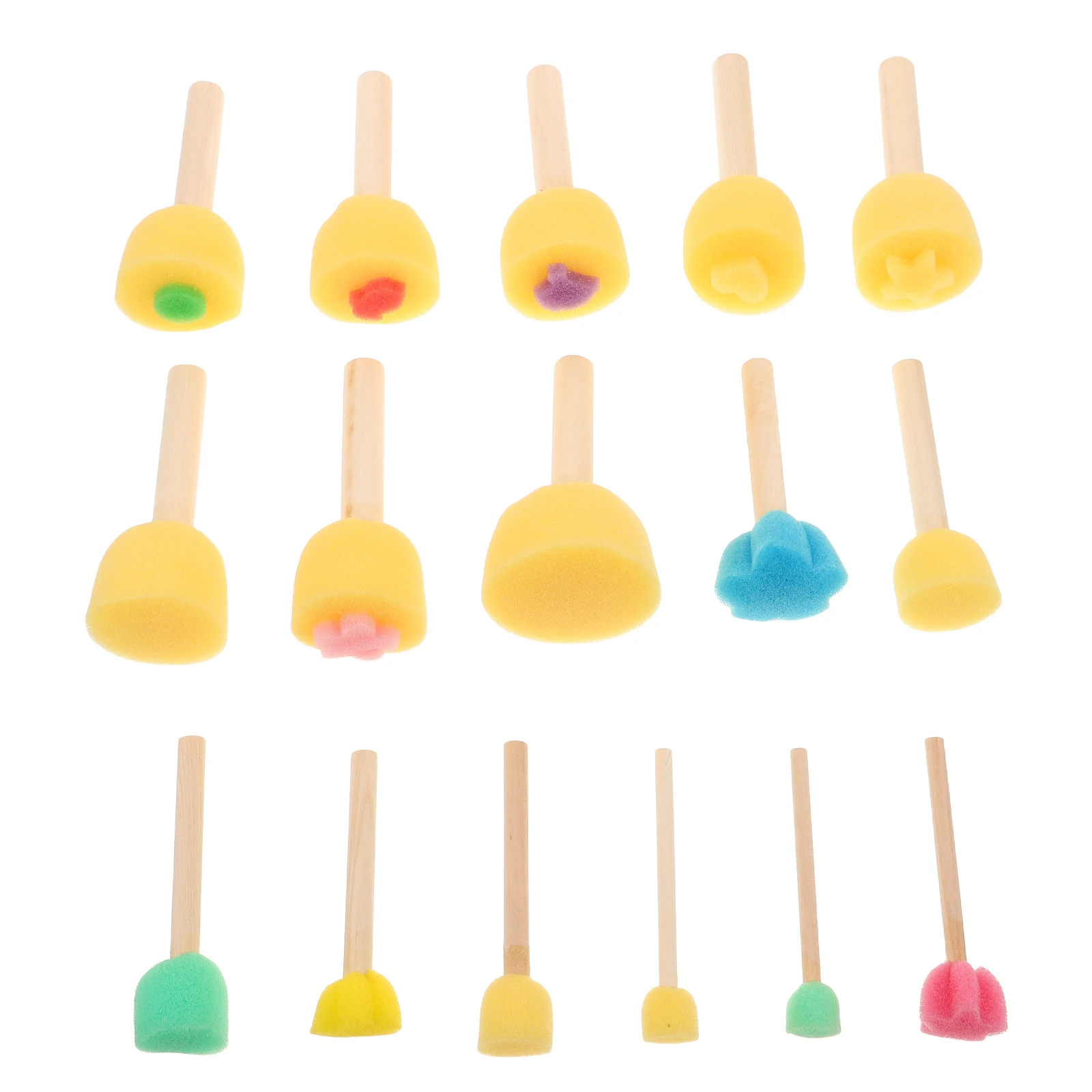 

32pcs Kids Sponge Paint Brushes Sponge Stamps For Diy Arts Crafts Painting Tools Toddlers Drawing Supplies For Early Learning