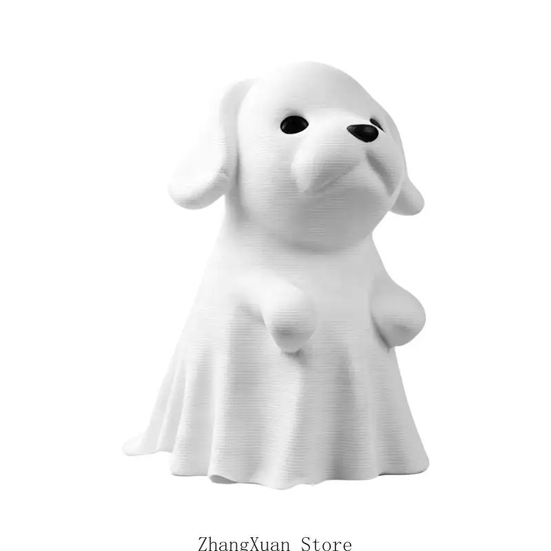 Desk And Shelf Figurine Statue, Crafted Plastic Indoor Display Figure with Draped Pet Styling for Home Use 3XUF