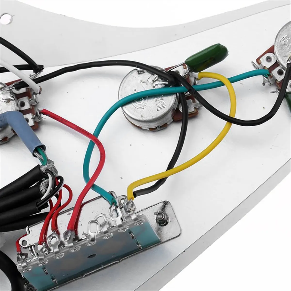 

(AD10) Предварительно подключенный комплект пикгарда SSS для гитары ST с двойными звукоснимателями Hot Rail Humbucker, сборка пикгарда и защитной панели