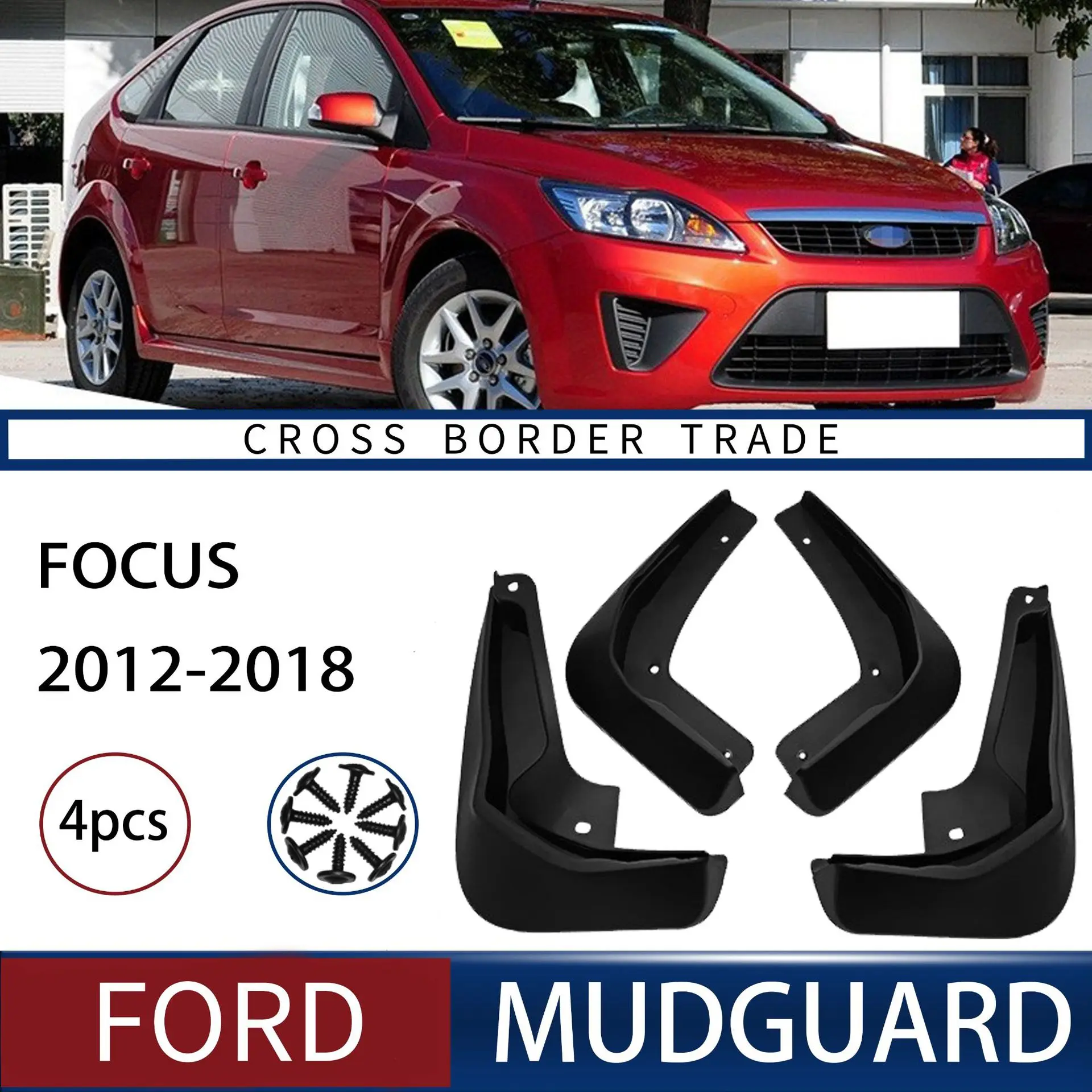 

FOR Ford FOCUS 2012-2018 Car Molded Mud Flaps Splash Guards Mudguards Front Rear Styling Front Rear Car Accessories