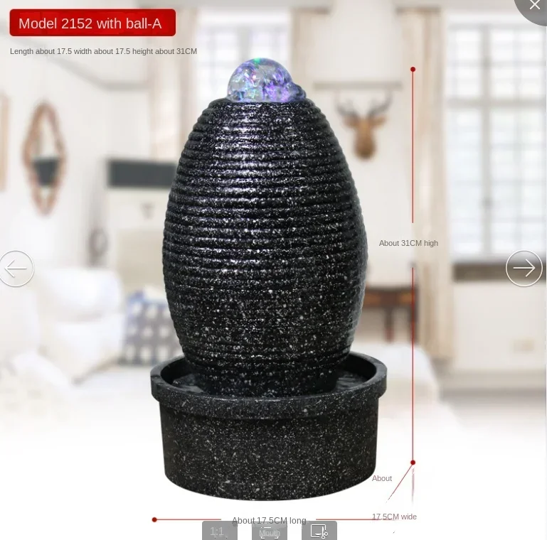 حار مبيعات الراتنج كرافت منضدية نافورة الماء في الأماكن المغلقة جيدة