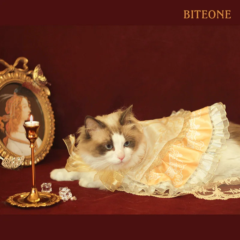 BITEONE-ropa LOLITA de gato para Halloween, Cosplay de mascotas, capa Freya, caja de regalo limitada