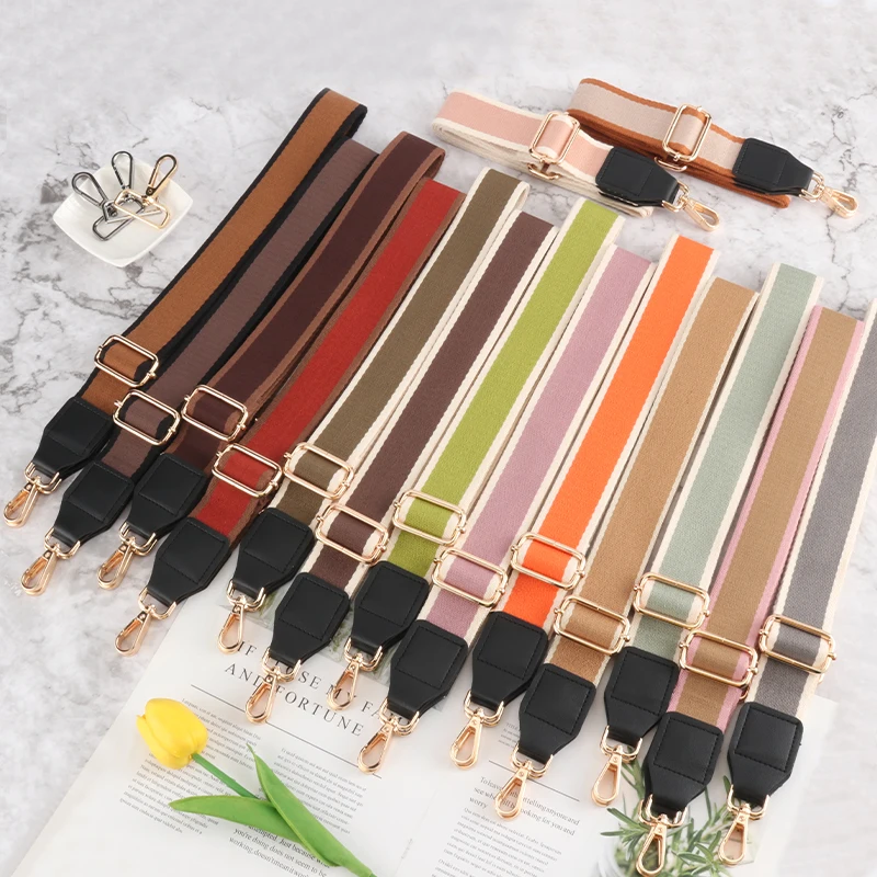 Correa de nailon para bolso de hombro, repuesto ajustable para bolso de mano, Asa colorida, accesorios para bolso