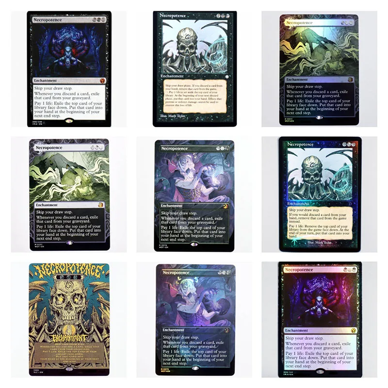 

Necropotence holo / Foil TCG Magical Proxy Cards Game Quality Proxy Gathering Board Playing Game Trading Cards Proxy