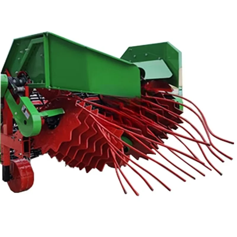 Installed peanut harvester with inversion and soil separation for peanut farm