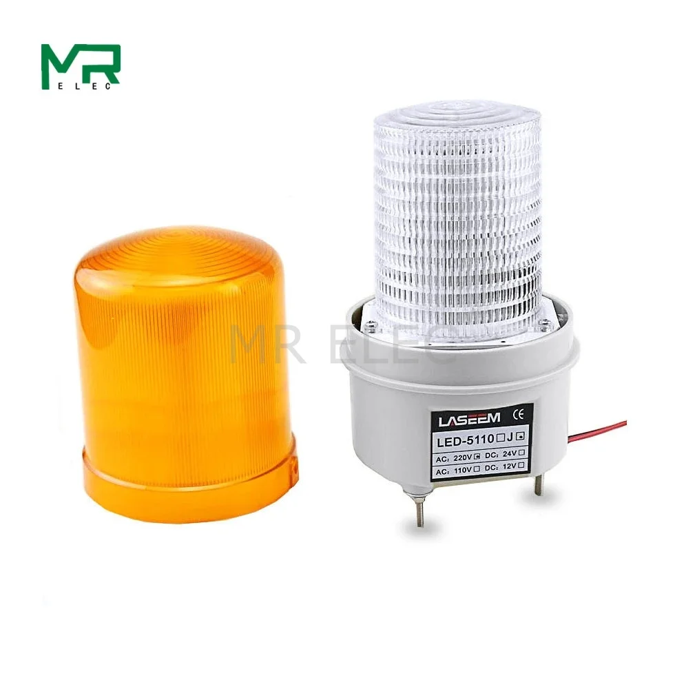 Explosive flash Warning light LED -5110J  yellow 220V Indicator light LED Lamp small Flashing Light Security Alarm