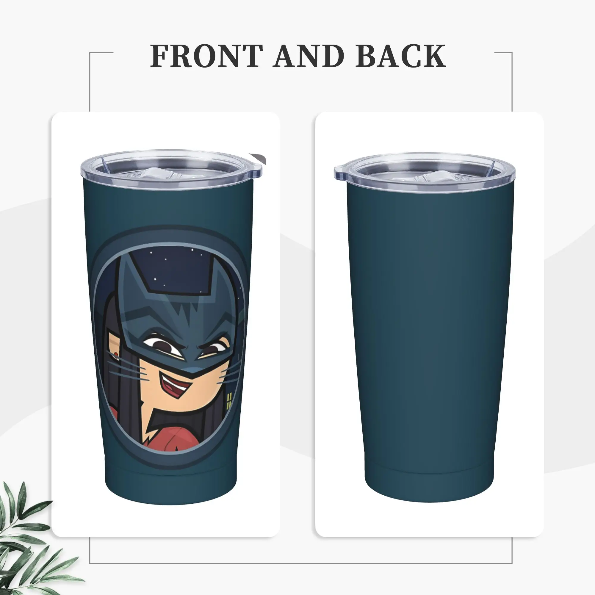 Totals Dramas Reboot Supervillain Insulated Tumbler with Straws Lid  Vacuum Thermal Mug Outdoor Travel Hot Cold Drinks Cup, 20oz