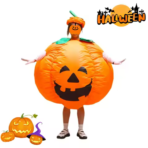 Pumpkin Inflatable Costume - Adult One Size Halloween Funny Party Cosplay Pumpkin Costume Club Ball Inflatable Costume