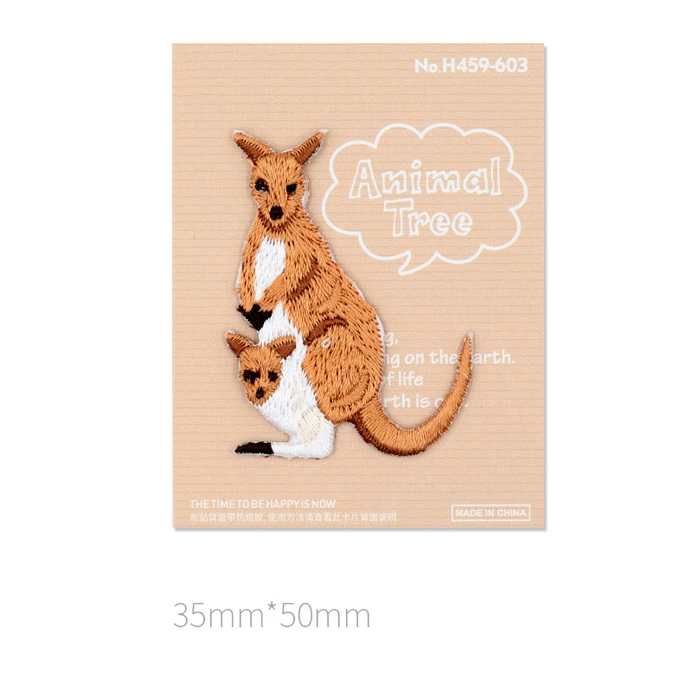 1 Piece 2-5 cm Iron on Patch Embroidery Zebra Kangaroo Raccoon Koala Owl Flamingo Giraffe Elephant for Clothing DIY Accessories