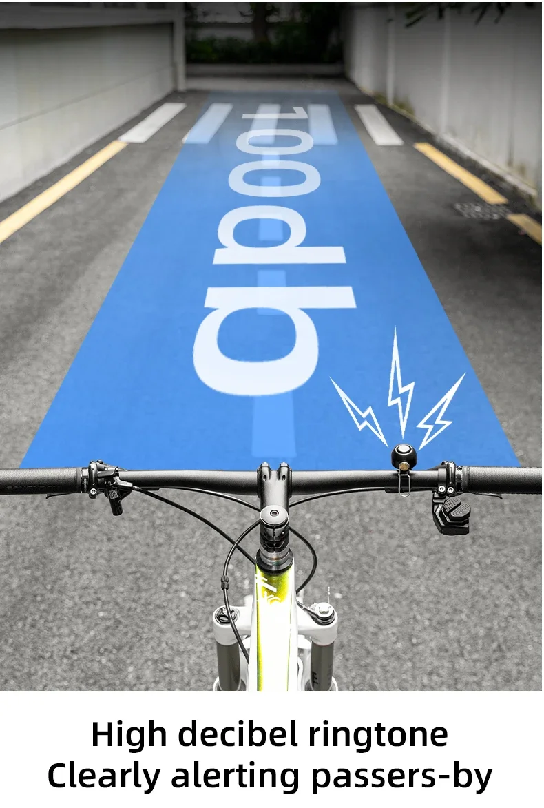 ROCKBROS Lokaler Versand Fahrradklingel 100dB Warnton Kupfer-Aluminium-Legierung Wasserdicht Ultraleicht Laute Fahrradklingel Fahrradzubehör – Detail 4
