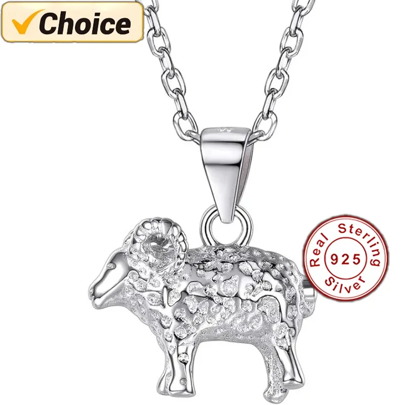 

Little Sheep Pendant 925 Sterling Silver Farm Animal Jewelry Minimalist Necklace For Women