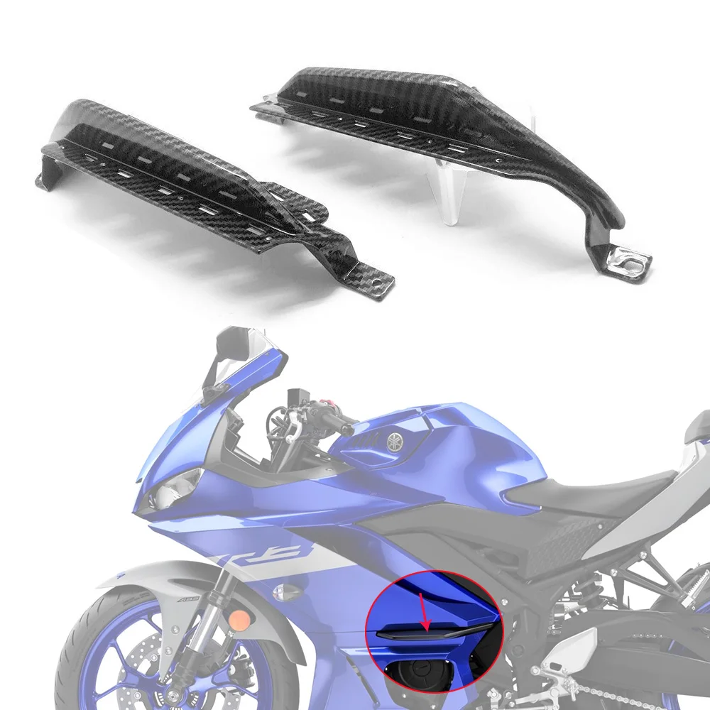 Hydro Dipped Carbon Fiber Finish Side Frame Upper Mid Cover Panel Fairing FOR YAMAHA YZF R3 R25 YZF-R3 YZF-R25 2019 2020