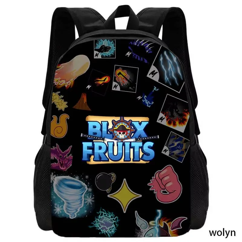 

Школьные сумки Blox Anime Fruits для мальчиков и девочек, детский рюкзак Mochila с героями мультфильмов, сумки для книг с аниме-играми, легкие и прочные