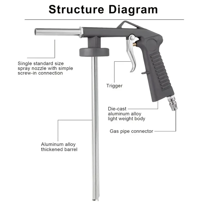 LB-09 Pistola a spruzzo per armatura del telaio automobilistico Strumento di rivestimento pneumatico per verniciatura con spruzzatore di metalli per sottopelo portatile