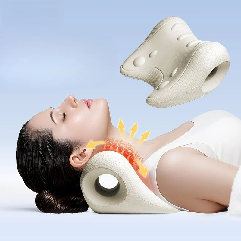 Cervical Neck Traction Pillow Ergonomic Neck Support Pillow Relieve Shoulder Pain Spine Alignment Neck Stretcher