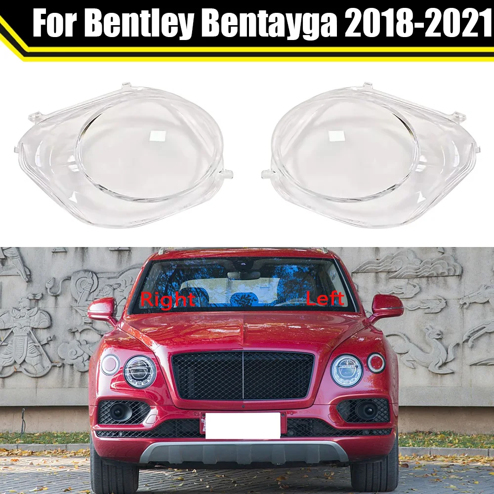 

Auto Head Lamp Light Case For Bentley Bentayga 2018-2021 Car Headlight Cover Lampshade Glass Lampcover Caps Headlamp Shell