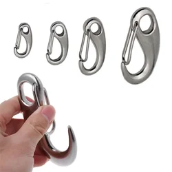 Boat Marine Egg Shape Spring Hook 316 Stainless Steel Egg Shape Spring Snap Hook Clip Quick Link Carabiner 50/70/100mm