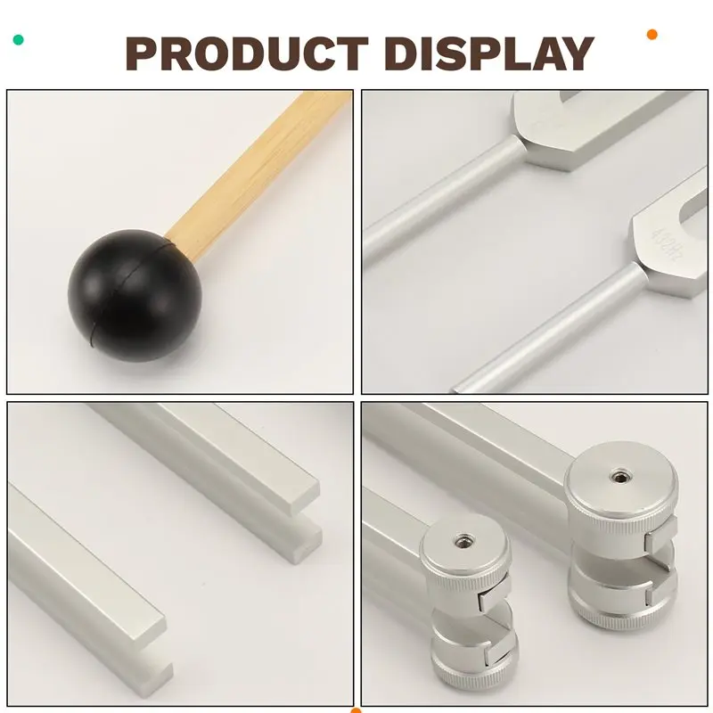 A51Q-para curación, juego de diapasón de terapia de sonido 128Hz 256Hz 512Hz 432Hz con activador para el cuerpo