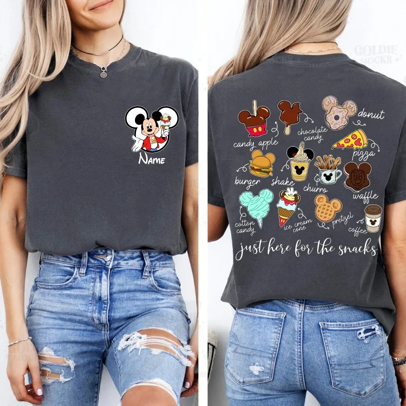 

Новинка 2026, женская футболка из хлопка для пар с принтом Микки Диснея, удобная и стильная для повседневной носки, наряд в стиле Y2K