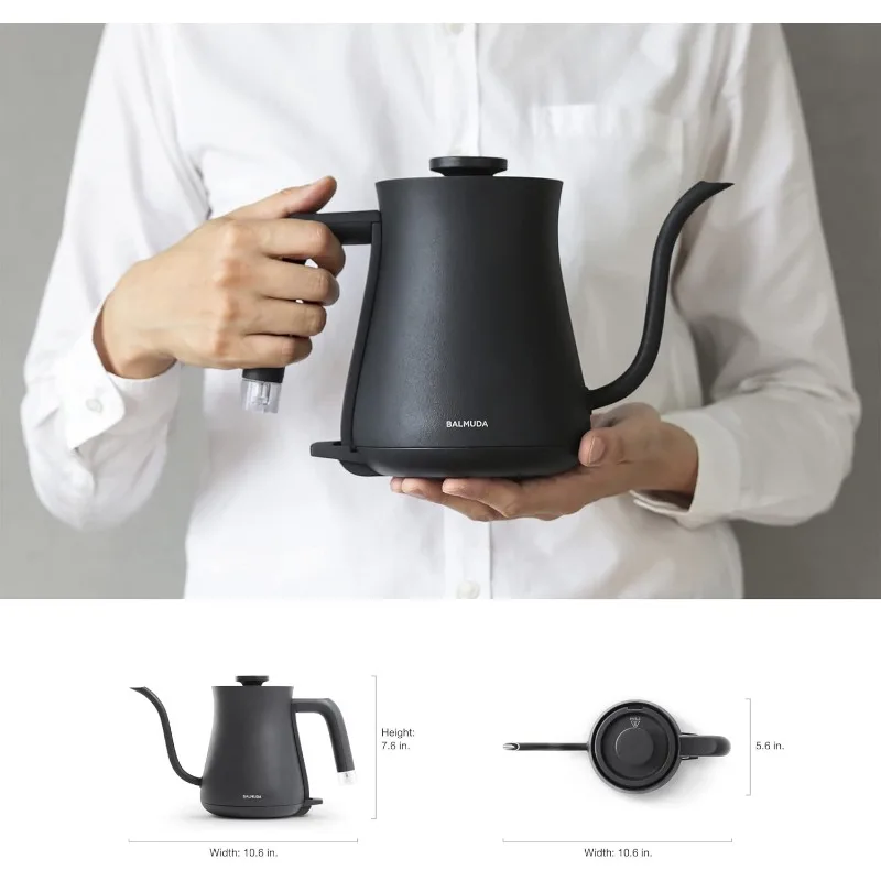 Kettle Electric Gooseneck Kettle  Lightweight | Stainless Steel  0.6L (20fl oz) Capacity Neon Light Indicator Perfect