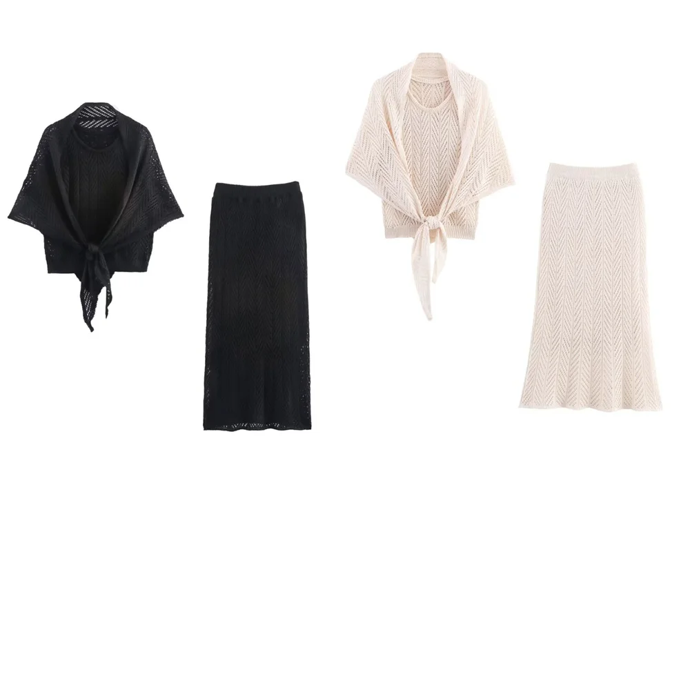 

Летняя новая женская мода, однотонная вязка, вязка для похудения и плеч.