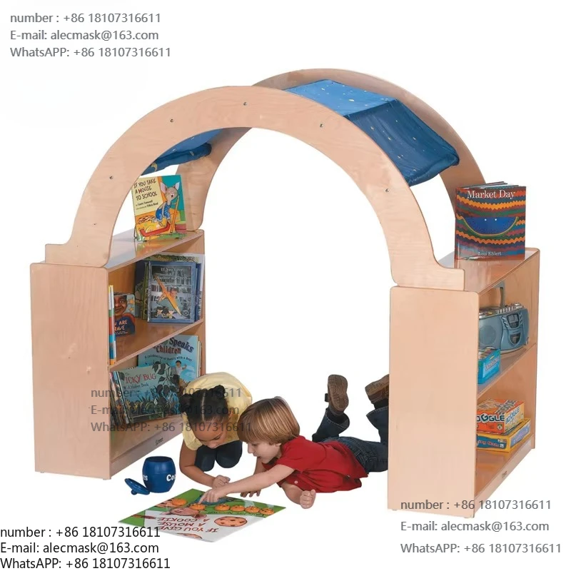 

Kindergarten bookshelf, preschool reading corner, nursery school children's library