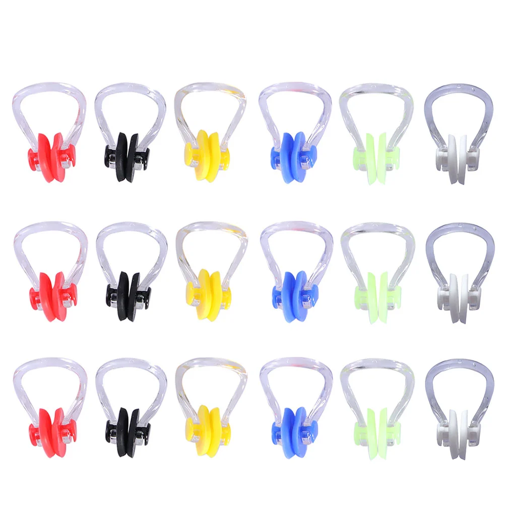 

20 Pcs Swimming Silicone Nose Clip Pool Plugs Anti-Choking Protector Creative Clamp Accessories Comfortable