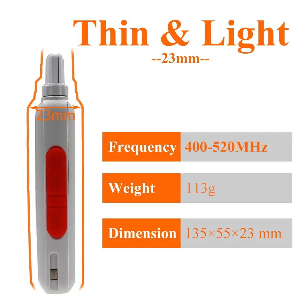 Diskon 50% Radio Portabel Walkie-Talkie Mini Genggam 16 Saluran UHF Transceiver 400-470MHz 2W/5W 3.7V 1500mA