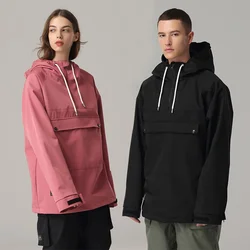 Chaqueta de esquí con capucha para hombre y mujer, chaqueta cálida a prueba de viento para deportes al aire libre, esquí alpino, Snowboard, ropa de invierno, novedad de 2024