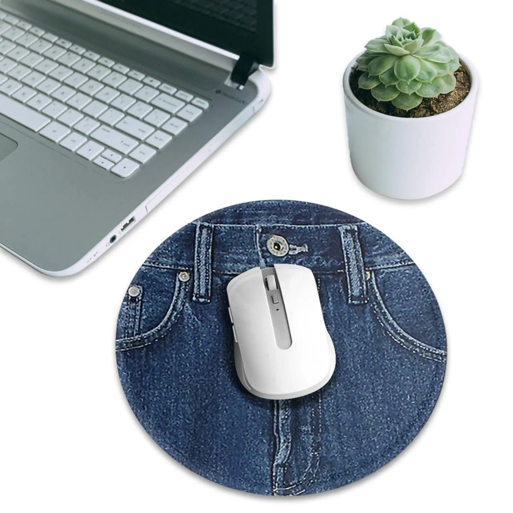 Blue denim classic jeans texture Mouse Pad Computer Keyboard Mouse Mat Gaming PC Laptop Desk Mat Office Accessories Table Mats