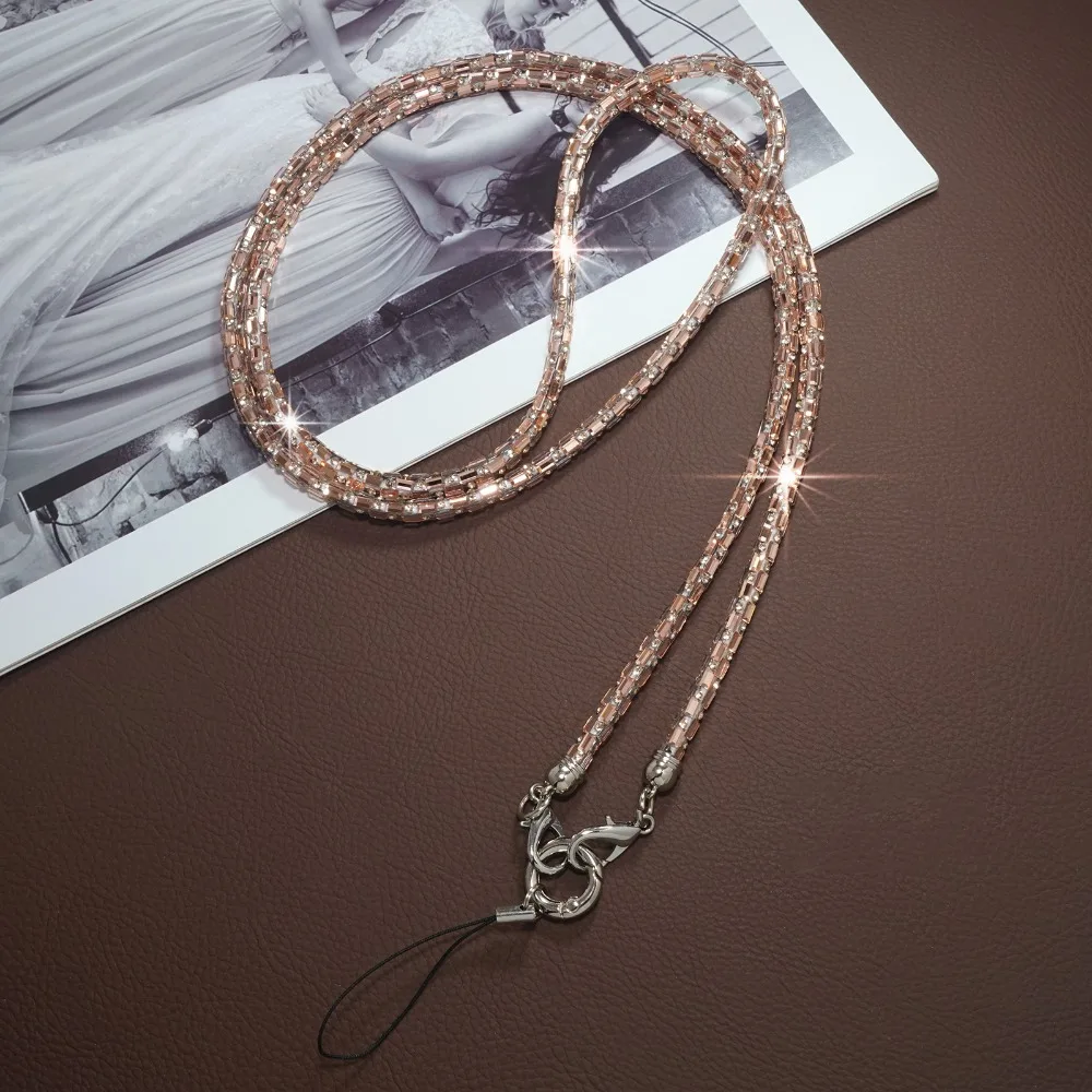 

Роскошный ремешок для телефона со стразами, яркий блестящий чехол для телефона, цепочка, ремни, подвесные украшения, аксессуары для телефонов