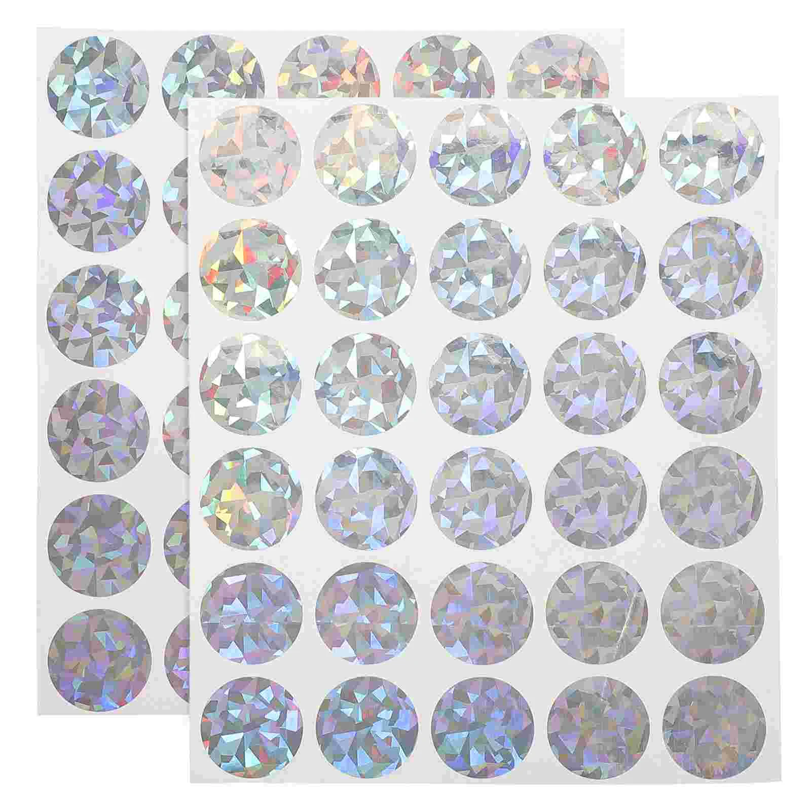 

2 Sheets Scratch Card Stickers off Paper Peel and DIY Lottery Glitter Round Labels