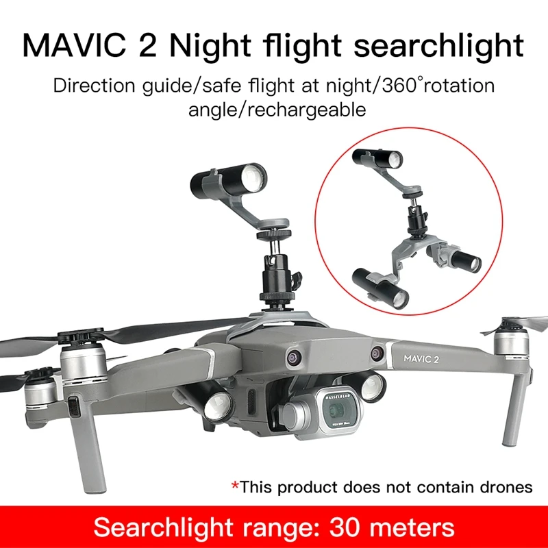Drone Night Flight Lights Top Searchlight Extended Rechargeable Drone Accessories For DJI Mavic 2 Pro Zoom