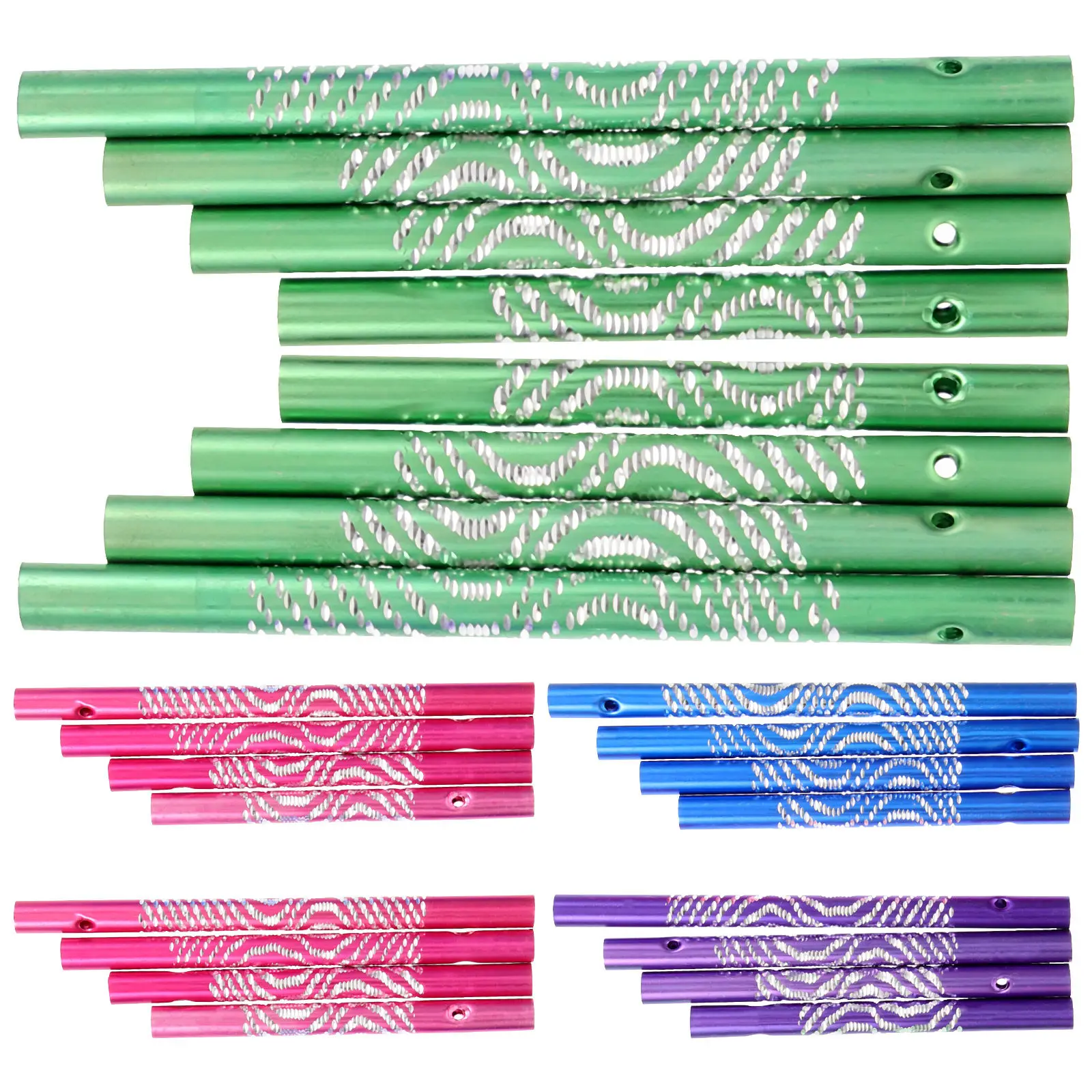 24Pcs Wind Chime Tubes Metal DIY Craft Materials Sturdy Parts for Outdoor Indoor Garden Decoration DIY Wind Chime Tubes